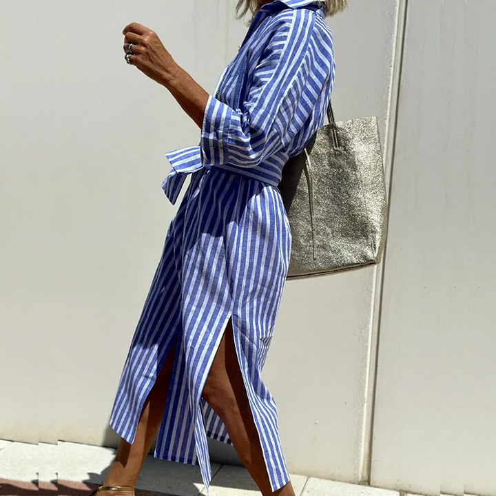 Rosie | Striped Shirt Dress