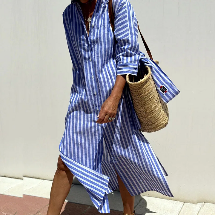 Rosie | Striped Shirt Dress