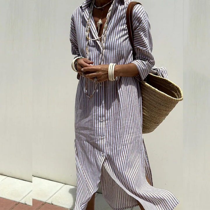 Rosie | Striped Shirt Dress