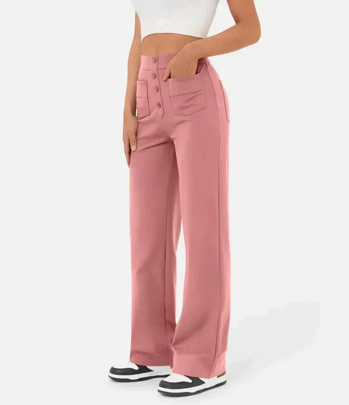 Chic Comfort | High-Waisted Elastic Pants