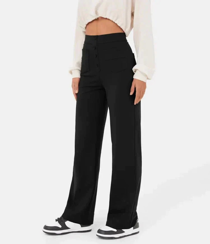 Chic Comfort | High-Waisted Elastic Pants