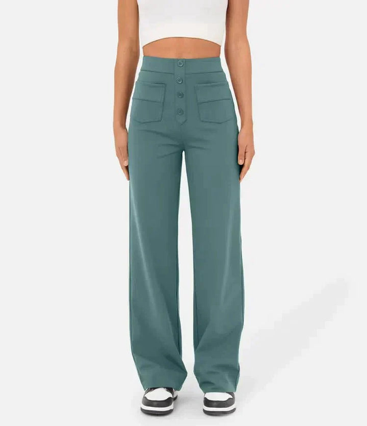 Chic Comfort | High-Waisted Elastic Pants