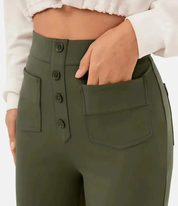 Chic Comfort | High-Waisted Elastic Pants